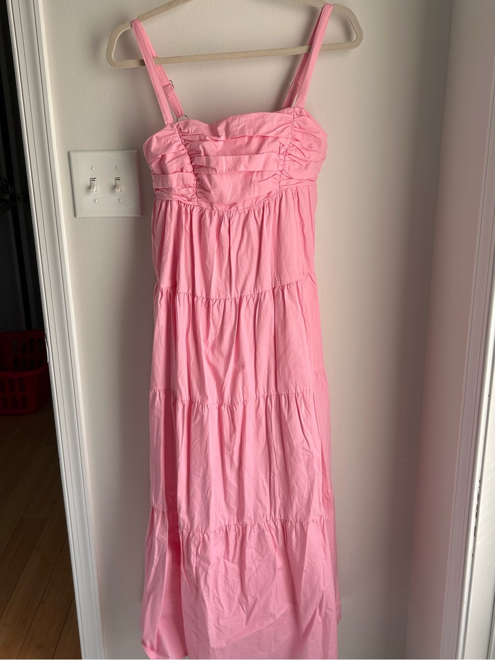 Hello Molly Pink Tiered Maxi Sundress